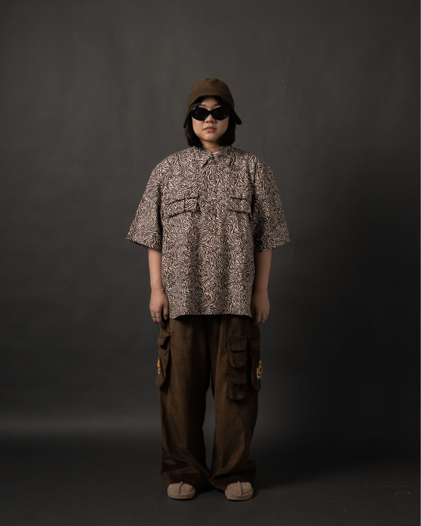 KANGAROO SHIRT PATTERN BROWN TNOI