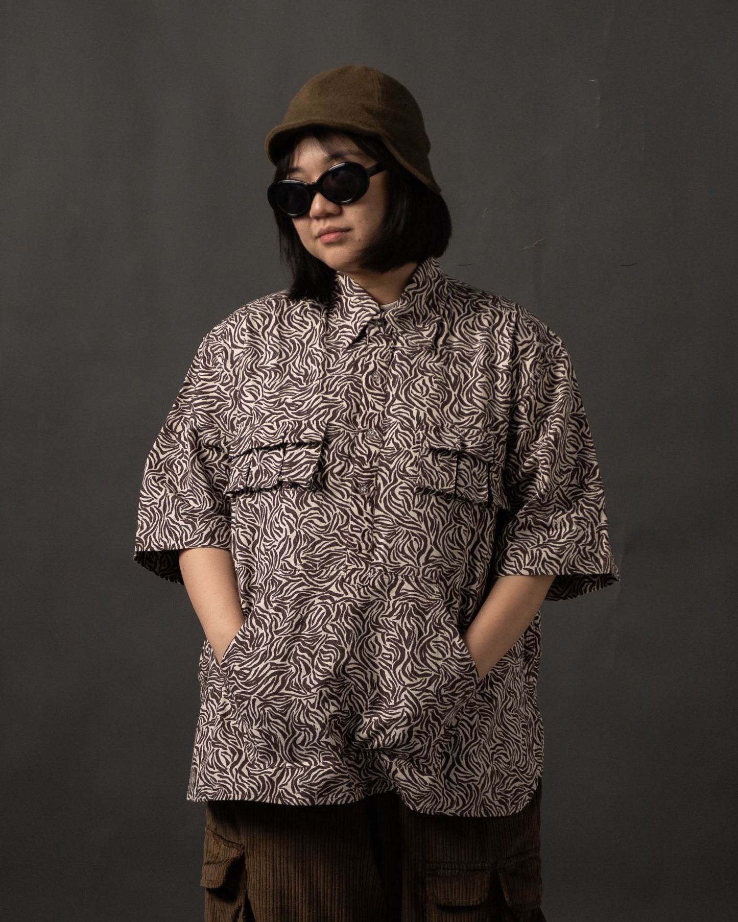 KANGAROO SHIRT PATTERN BROWN TNOI