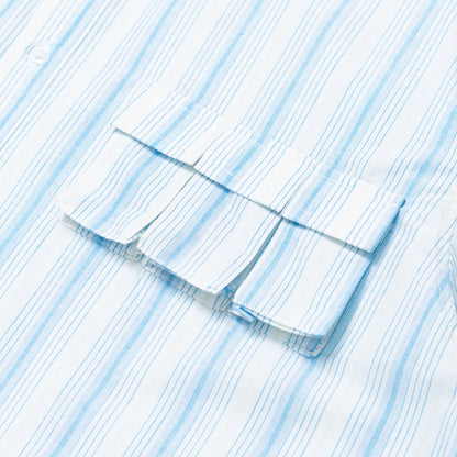 KANGAROO SHIRT STRIPES WHITE BLUE NWOS