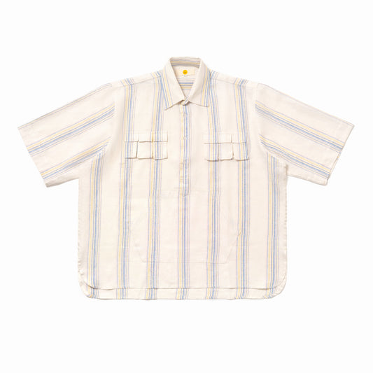 CREAM STRIPES KANGAROO SHIRT