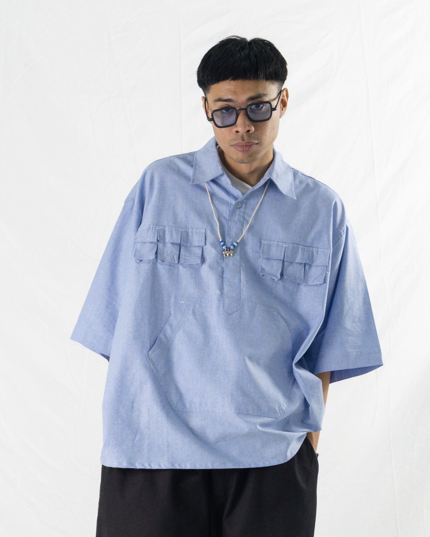 KANGAROO SHIRT STRIPES BLUE NHNA