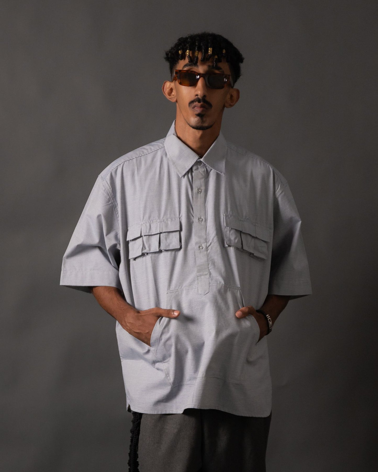 KANGAROO SHIRT STRIPES BLUE TNOI