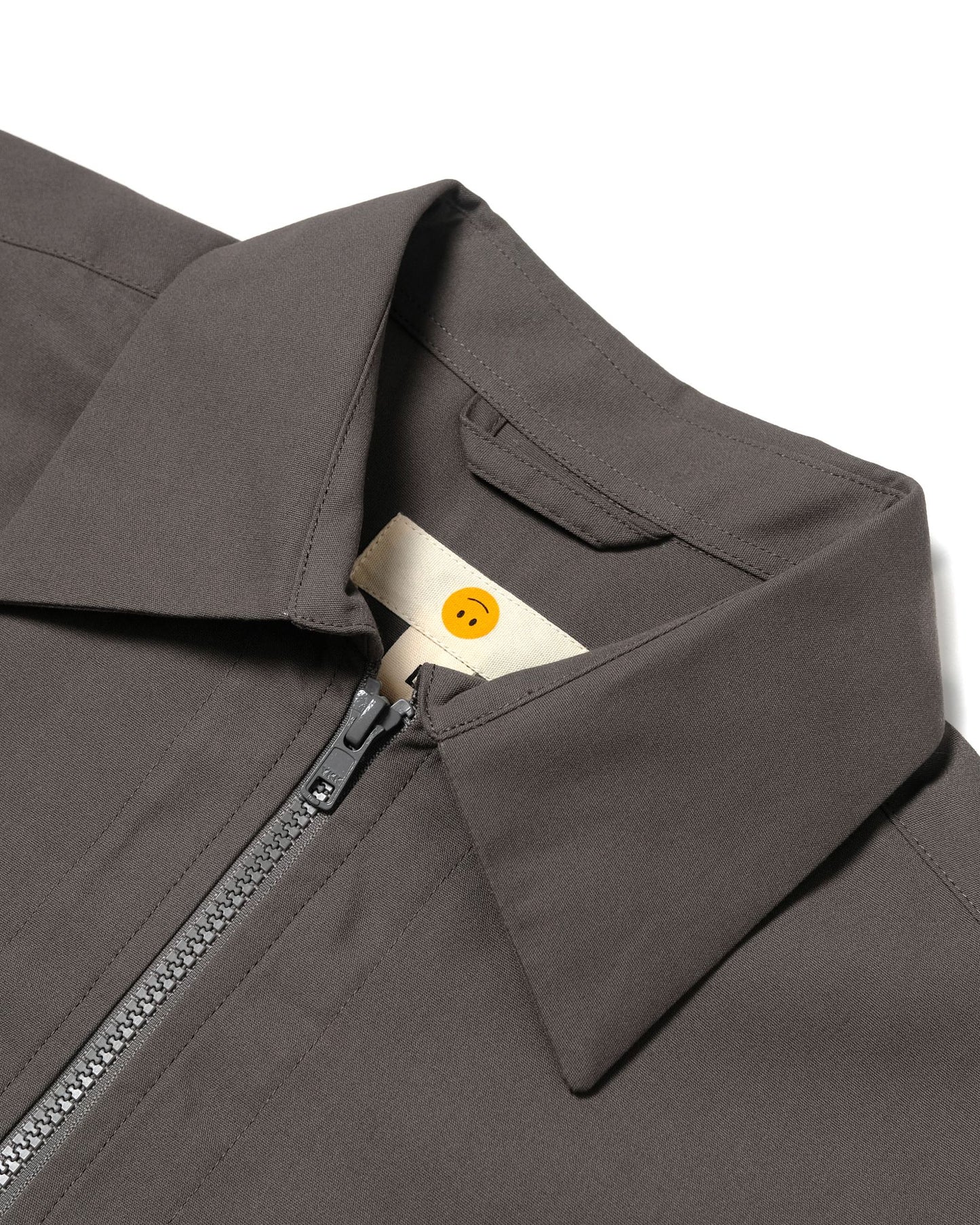 LEJA QUARTER ZIP SHIRT CANVAS DARK GRAY