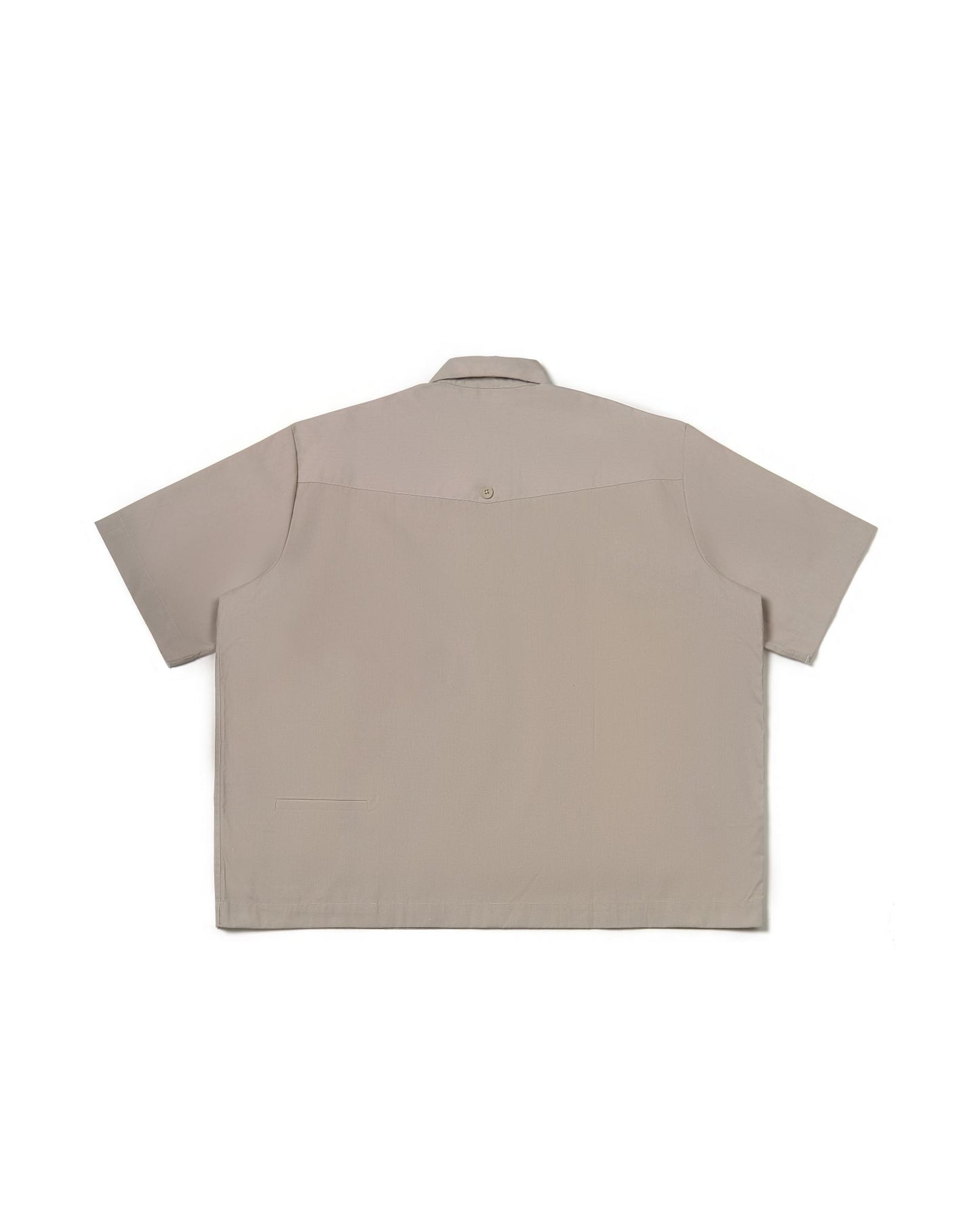 LEJA QUARTER ZIP SHIRT CANVAS LIGHT GRAY
