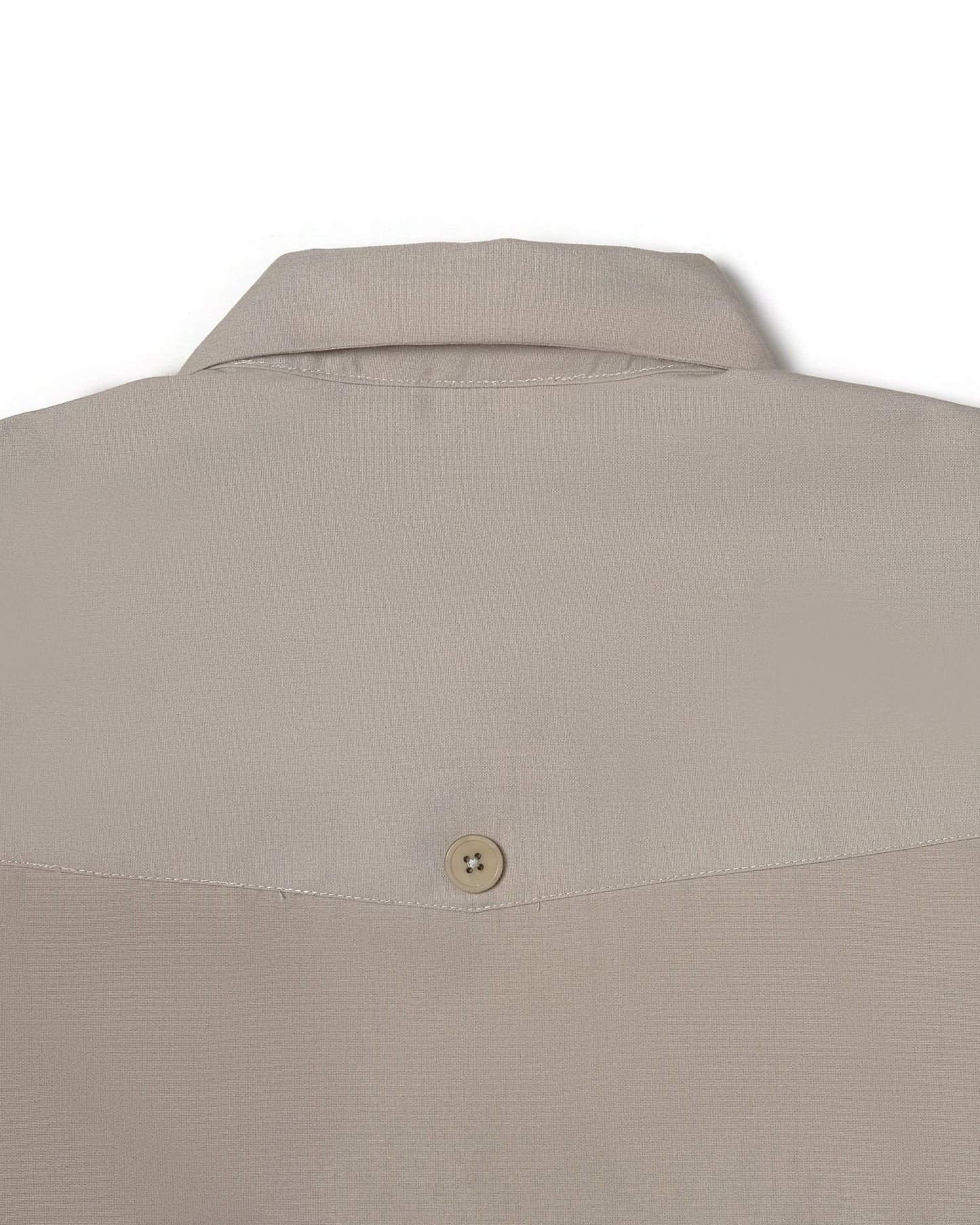 LEJA QUARTER ZIP SHIRT CANVAS LIGHT GRAY