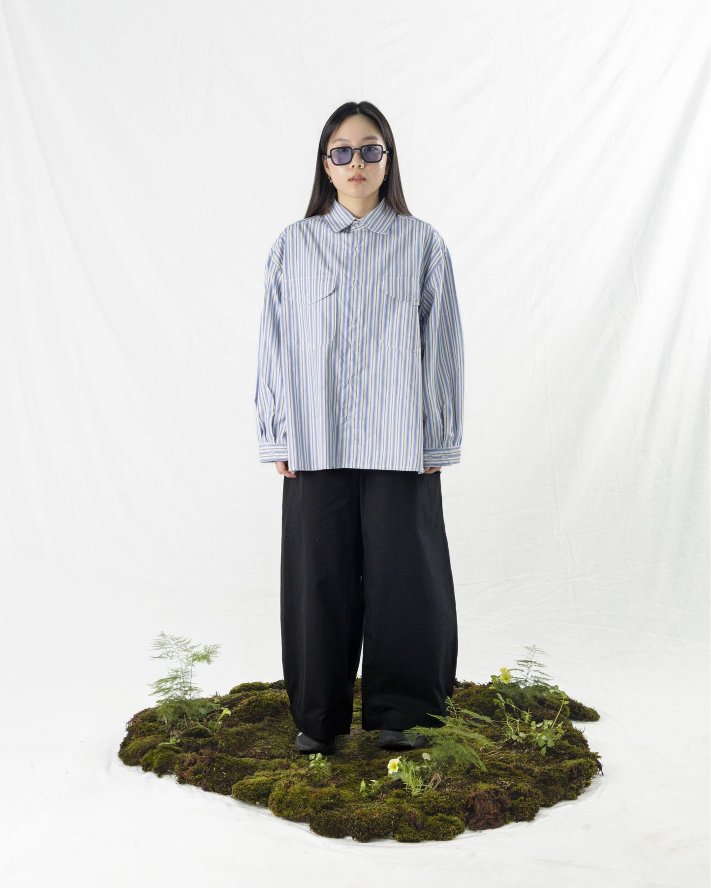 LEDO SHIRT L/S STRIPES BLUE/ WHITE