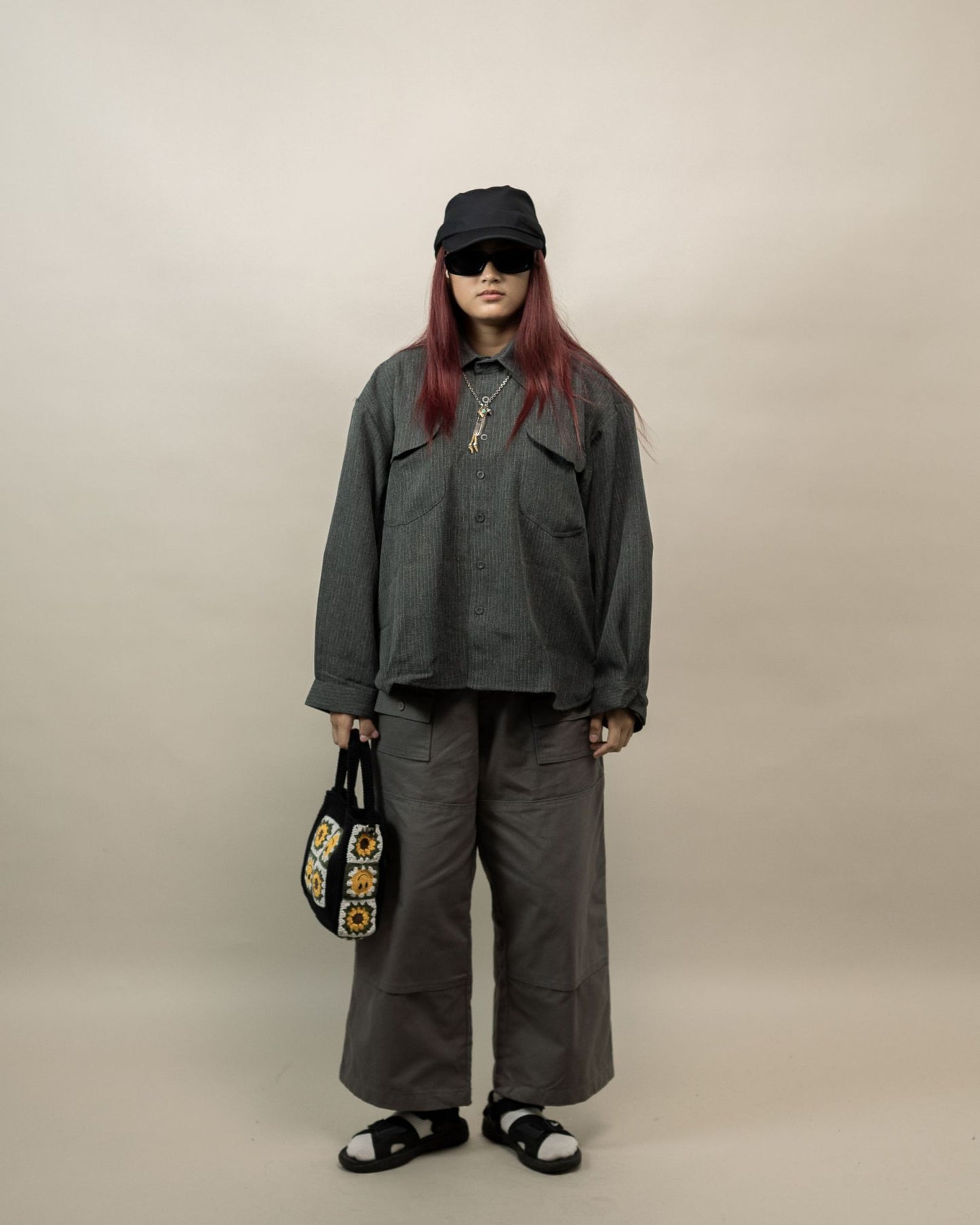 LEDO L/S SHIRT SEMI WOOL GRAY