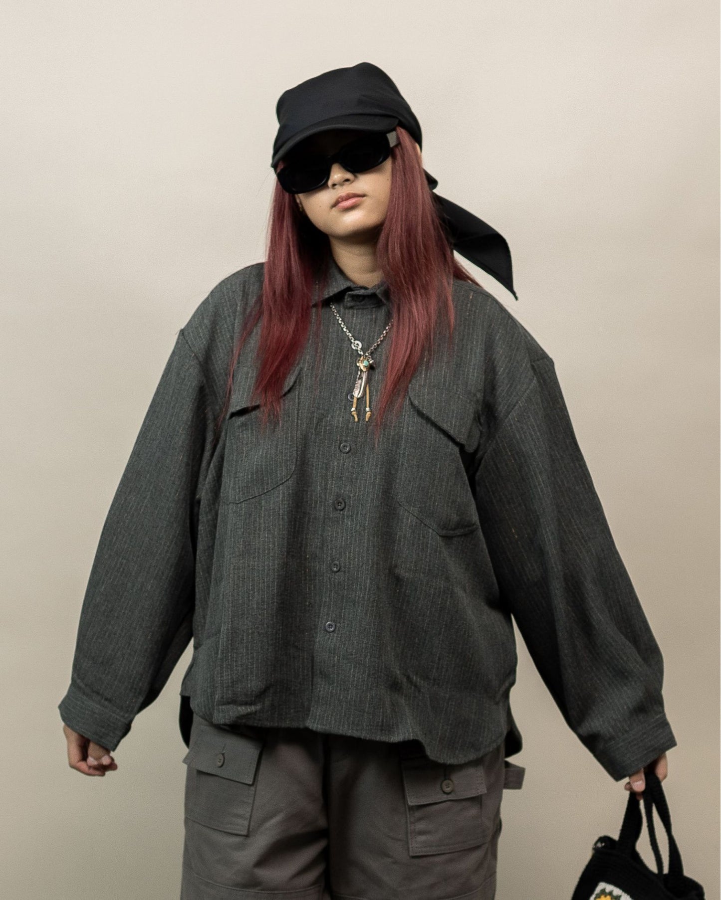 LEDO L/S SHIRT SEMI WOOL GRAY