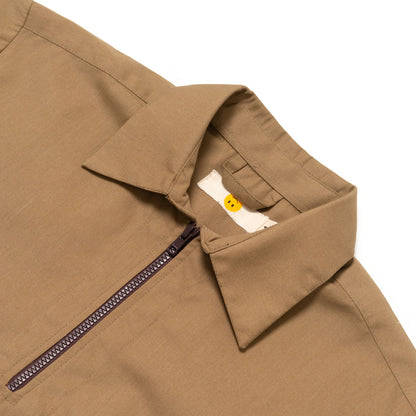 LEJA QUARTER ZIP SHIRT CANVAS LIGHT BROWN