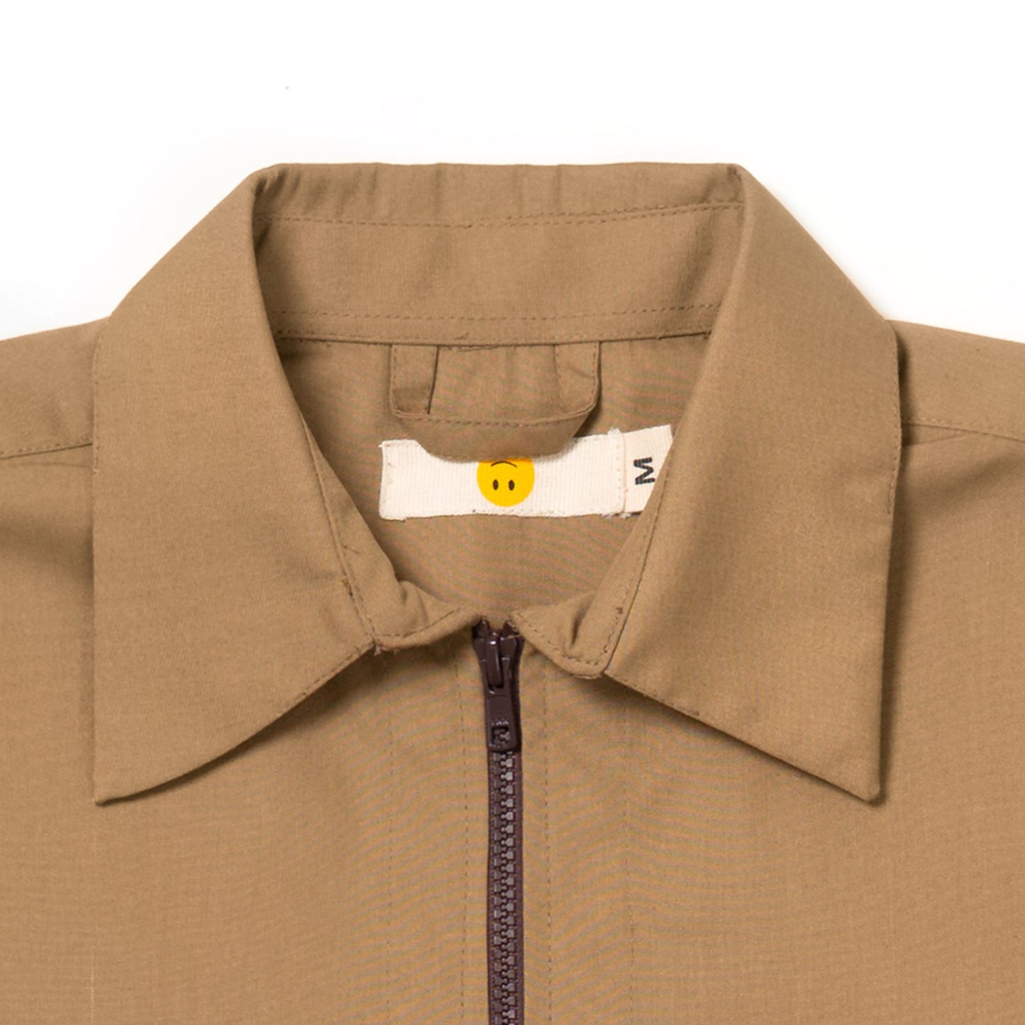 LEJA QUARTER ZIP SHIRT CANVAS LIGHT BROWN