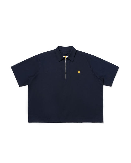 LEJA QUARTER ZIP SHIRT NAVY
