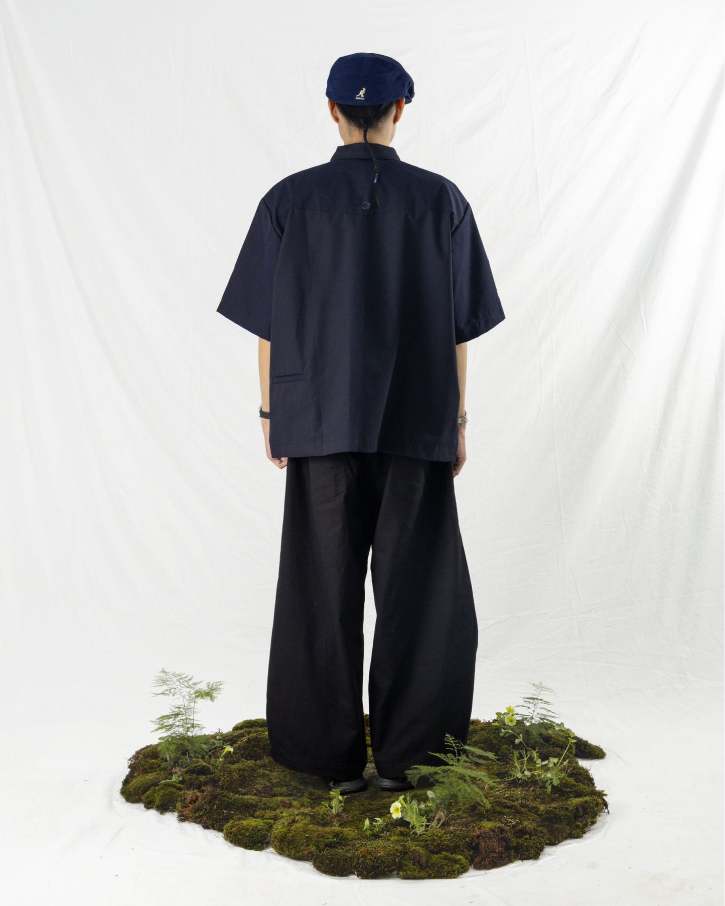 LEJA QUARTER ZIP SHIRT NAVY