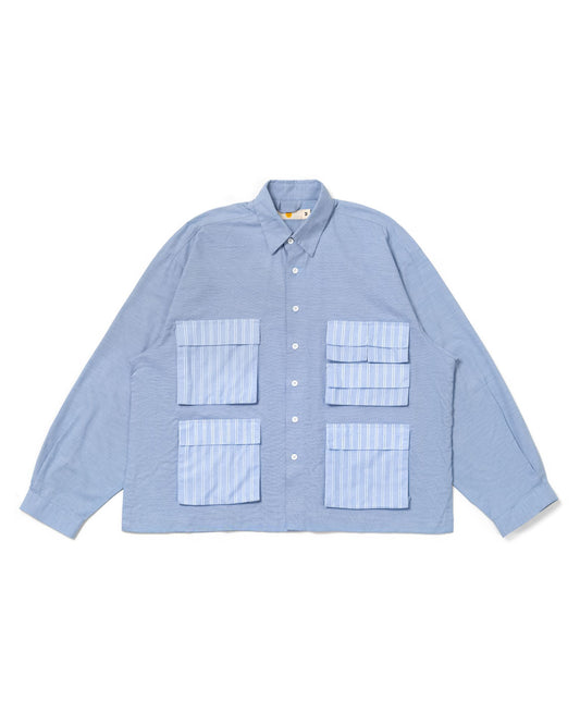 LEPA SHIRT L/S HAIRLINE STRIPES BLUE
