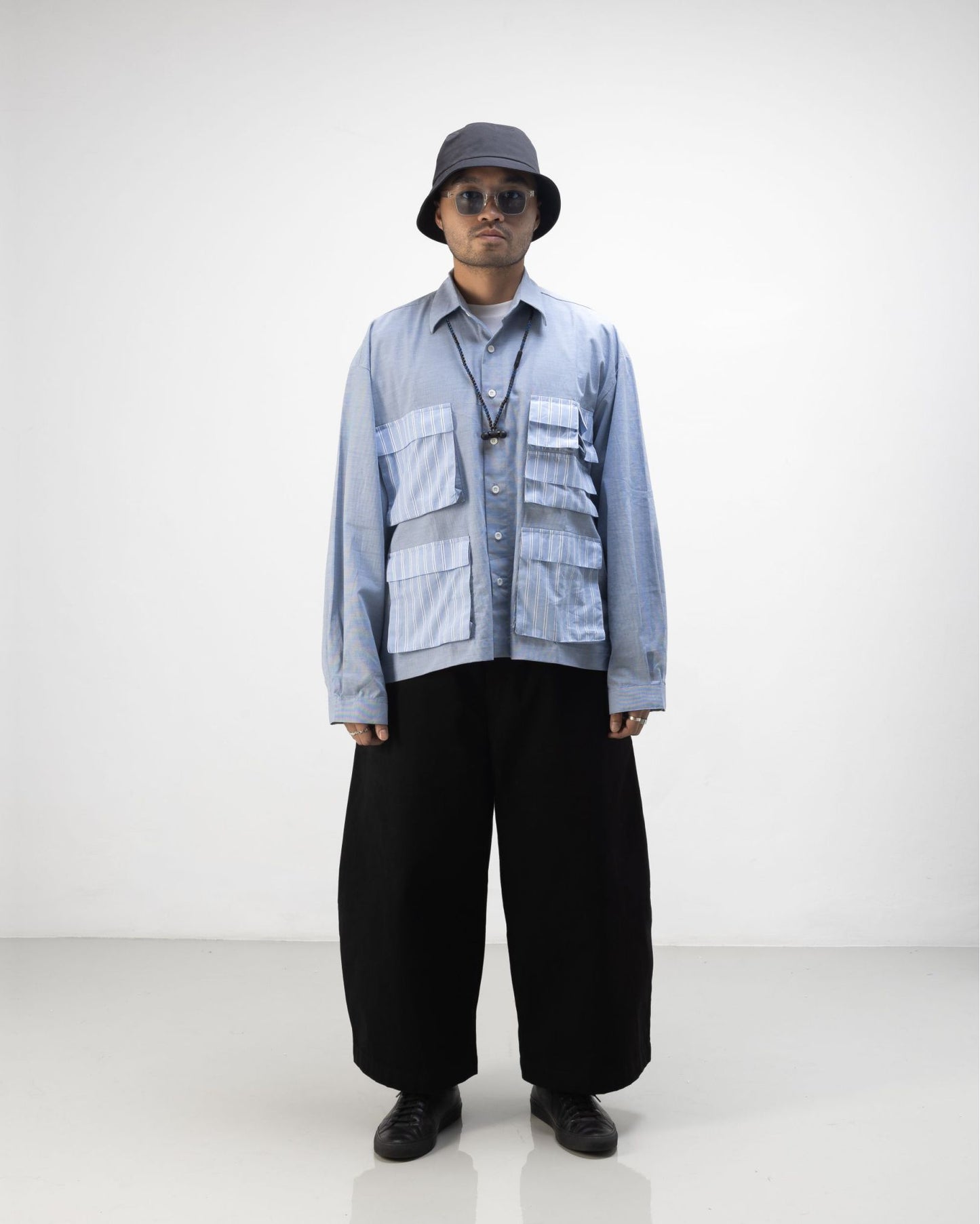 LEPA SHIRT L/S HAIRLINE STRIPES BLUE