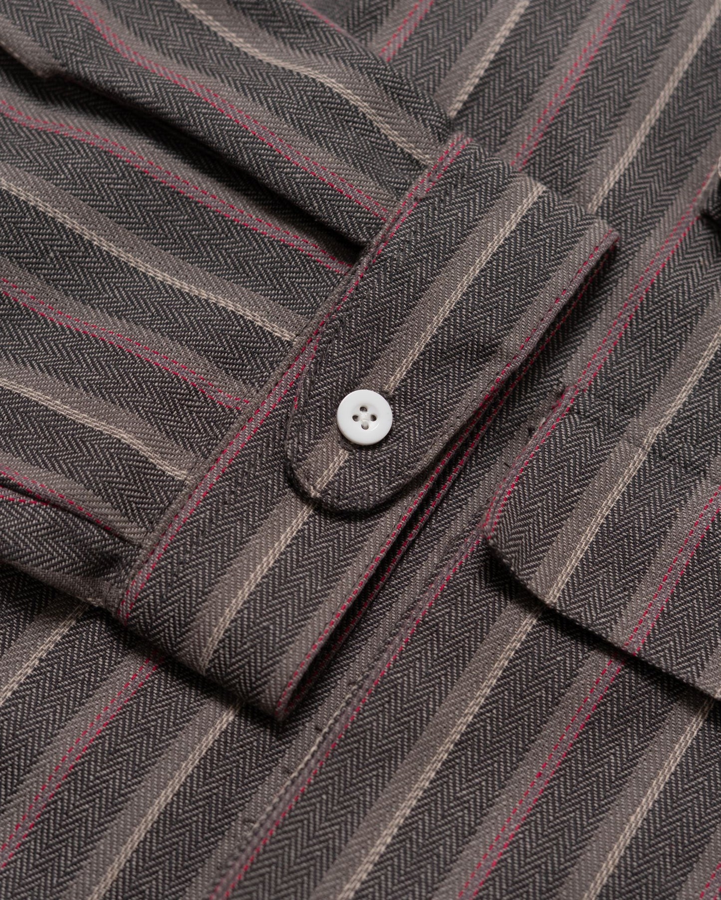 LEPA SHIRT L/S SEMI WOOL STRIPES GRAY