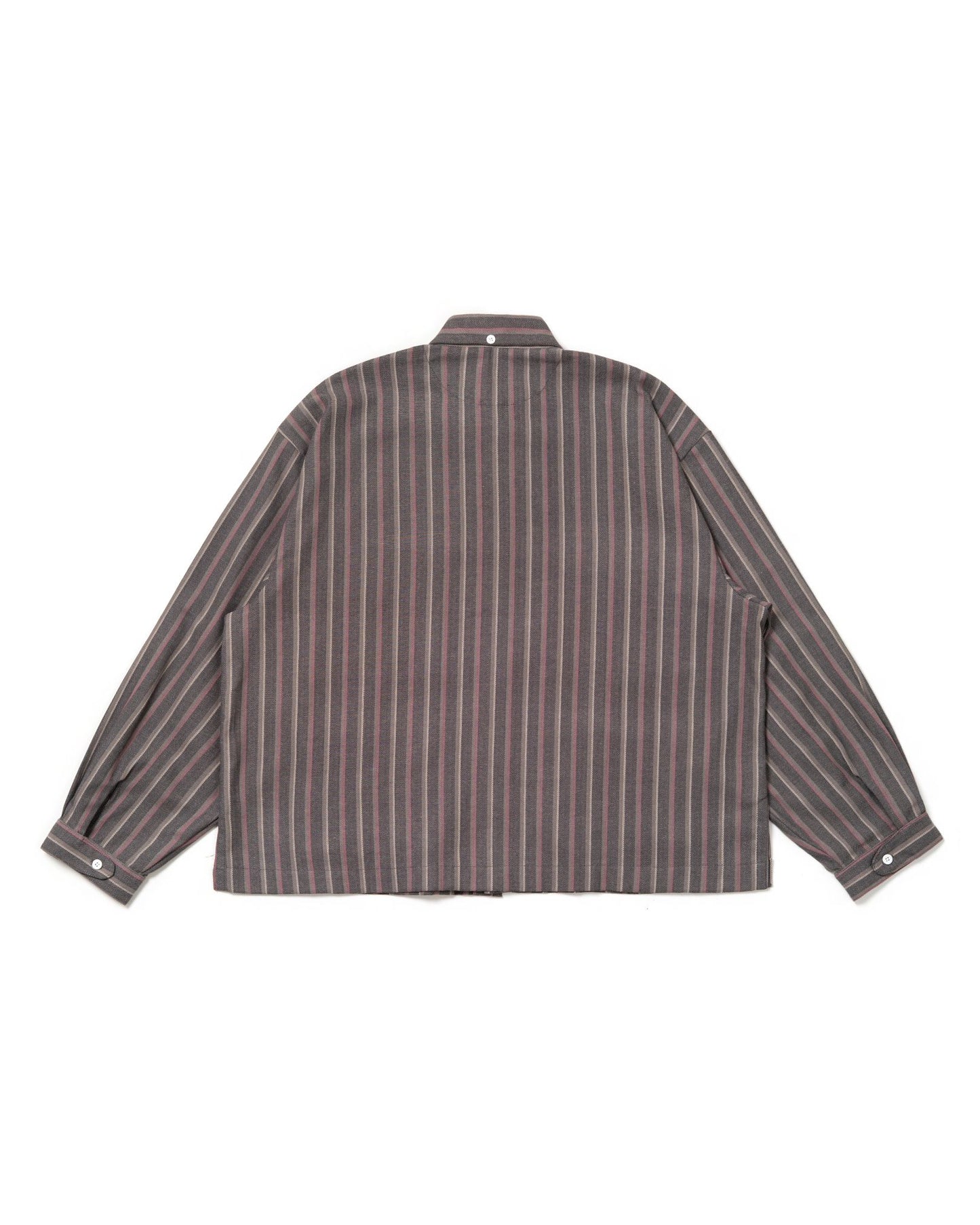 LEPA SHIRT L/S SEMI WOOL STRIPES GRAY