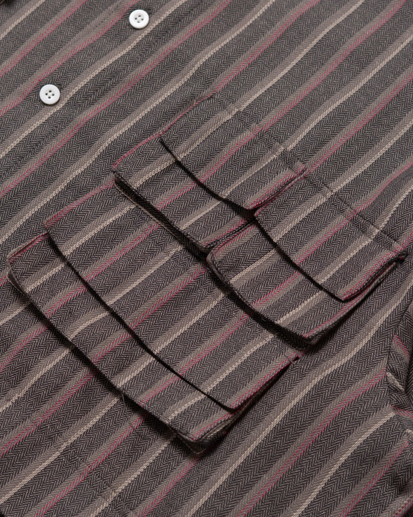 LEPA SHIRT L/S SEMI WOOL STRIPES GRAY