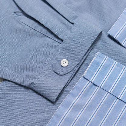 LEPA SHIRT L/S HAIRLINE STRIPES BLUE