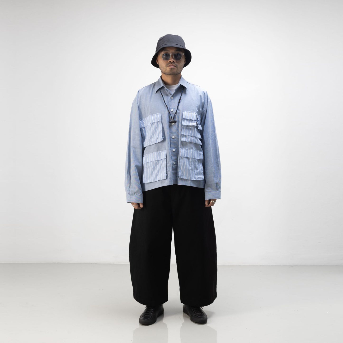 LEPA SHIRT L/S HAIRLINE STRIPES BLUE
