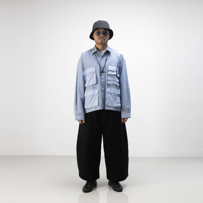 LEPA SHIRT L/S HAIRLINE STRIPES BLUE