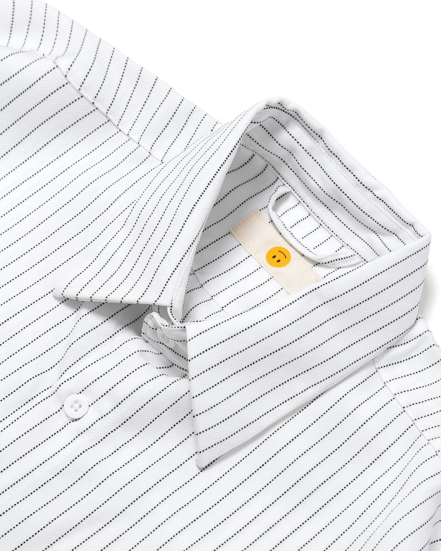 LEPA SHIRT L/S SEMI WOOL STRIPES WHITE