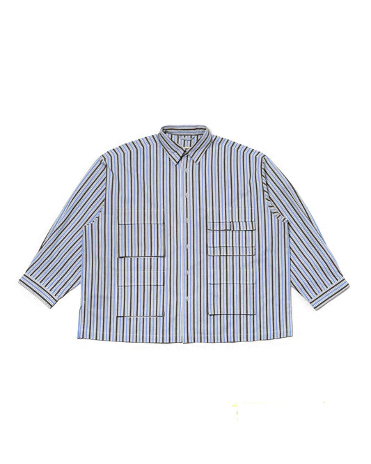 LEPA SHIRT L/S STRIPES BLUE/ BLACK