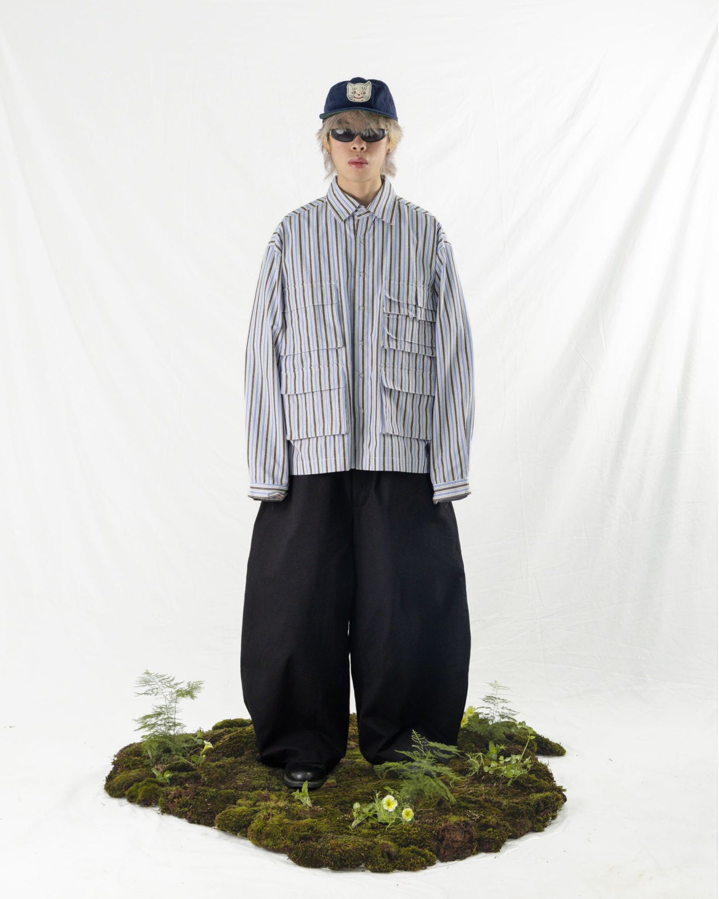 LEPA SHIRT L/S STRIPES BLUE/ BLACK