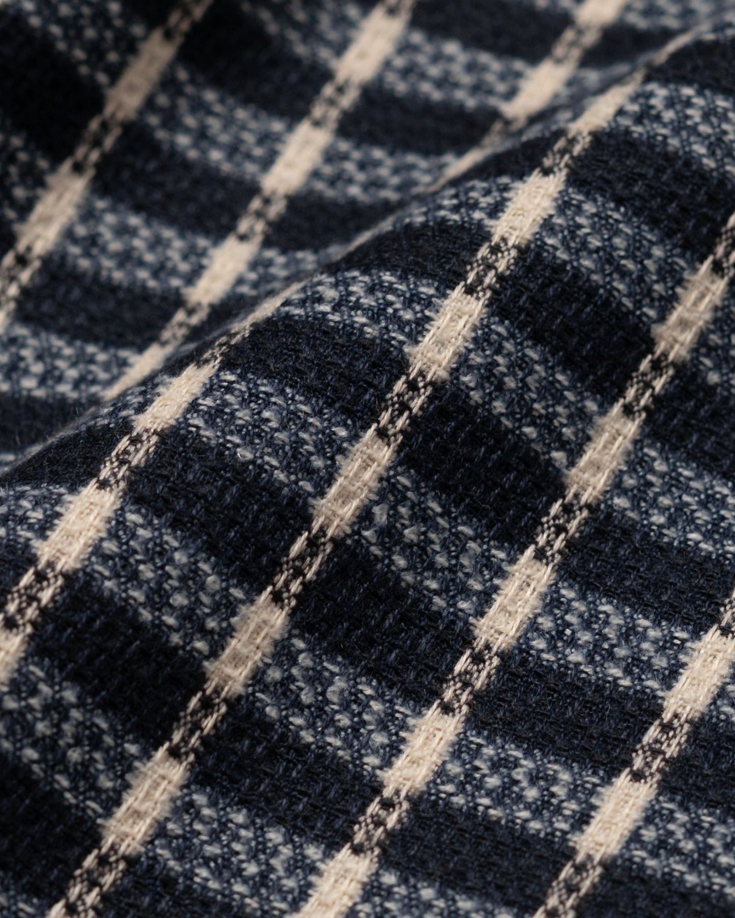 NAKANO SHIRT CHECKERED NAVY