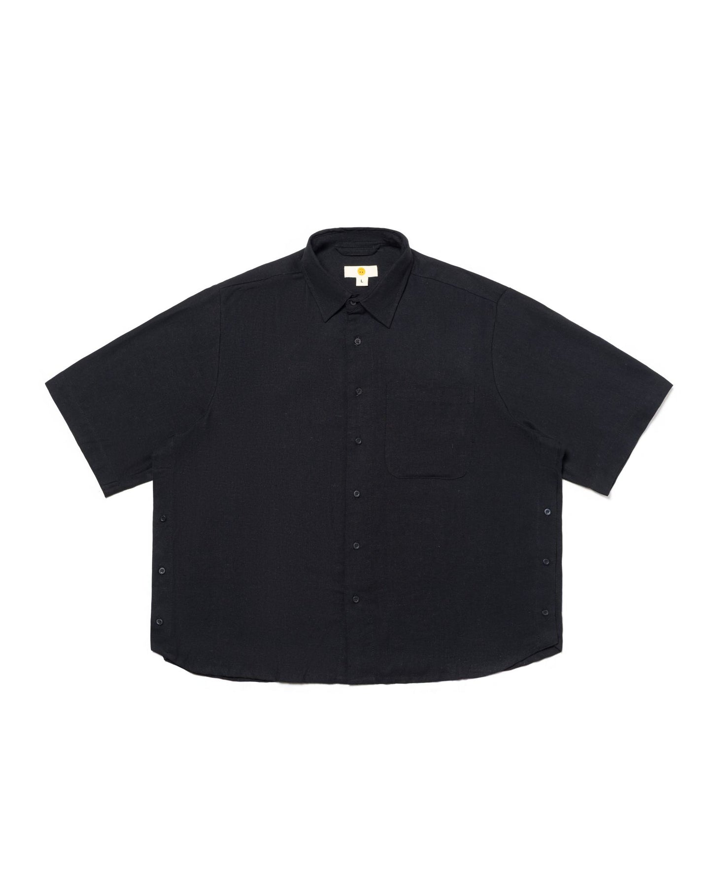 NAKANO SHIRT LINEN BLACK‎ ‎