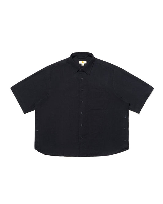 NAKANO SHIRT LINEN BLACK‎ ‎