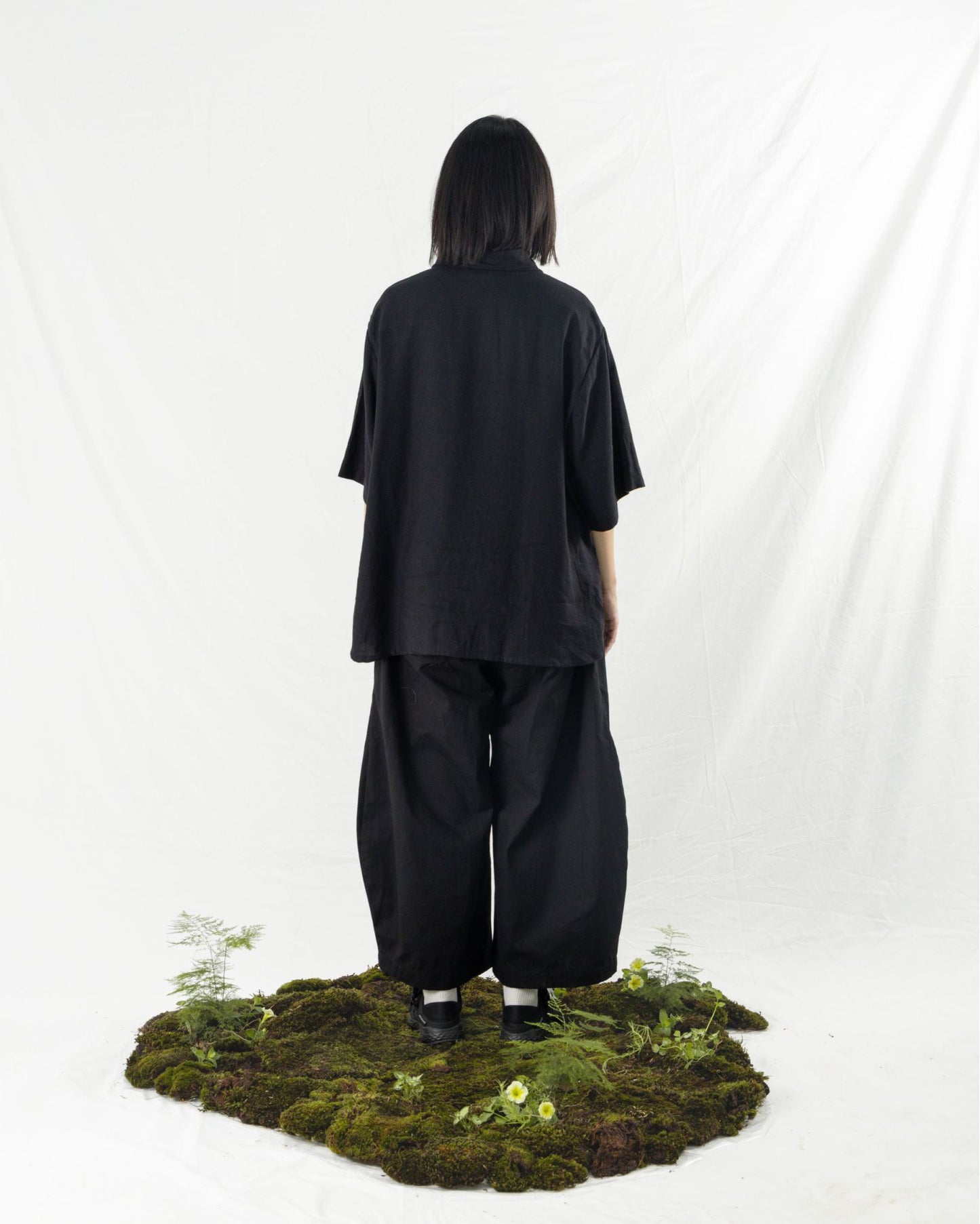 NAKANO SHIRT LINEN BLACK‎ ‎