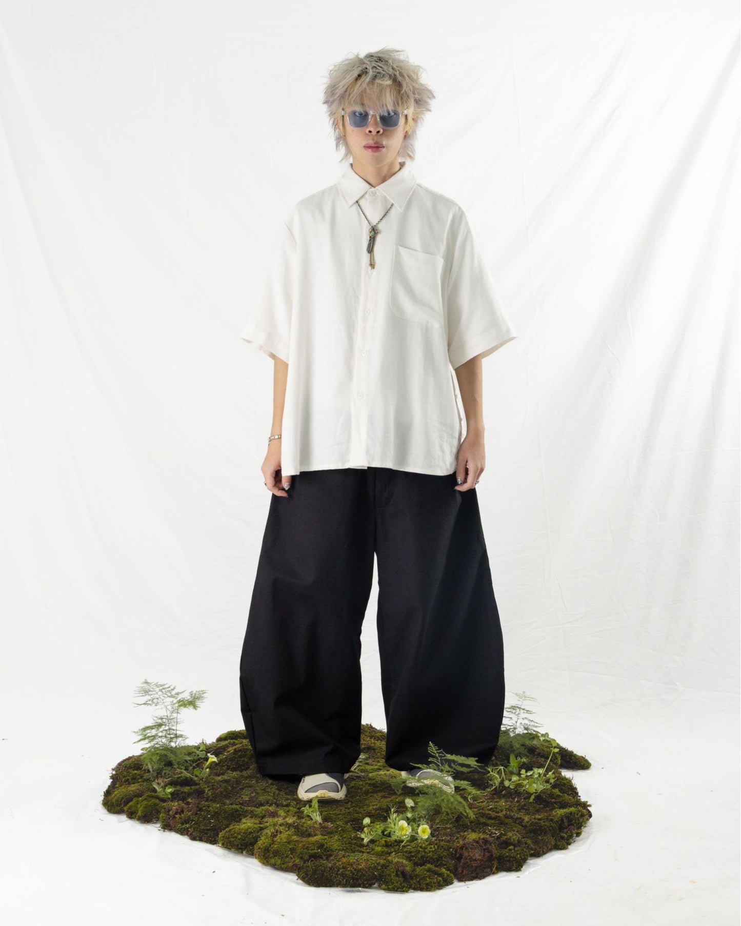 NAKANO SHIRT LINEN WHITE‎ ‎