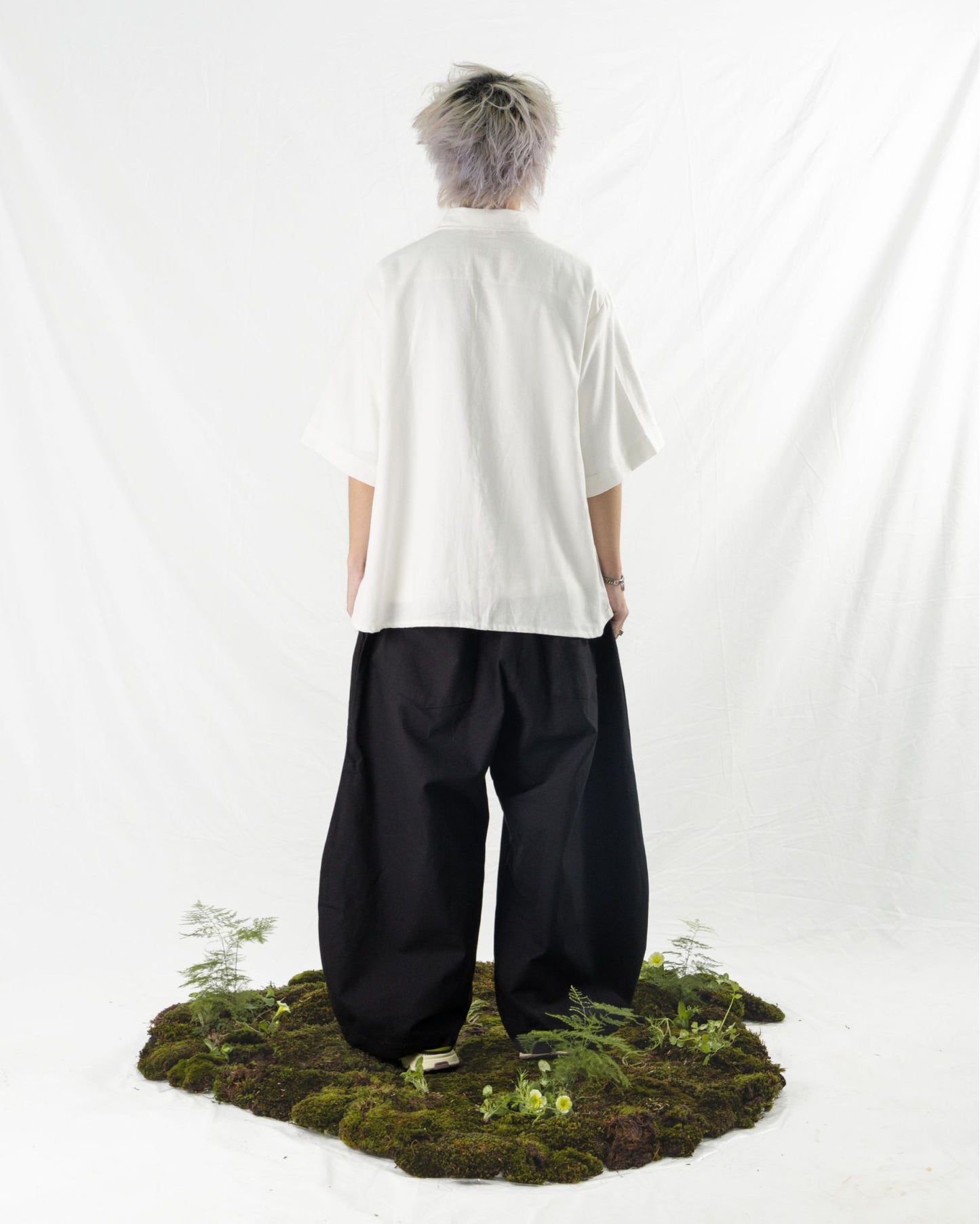 NAKANO SHIRT LINEN WHITE‎ ‎