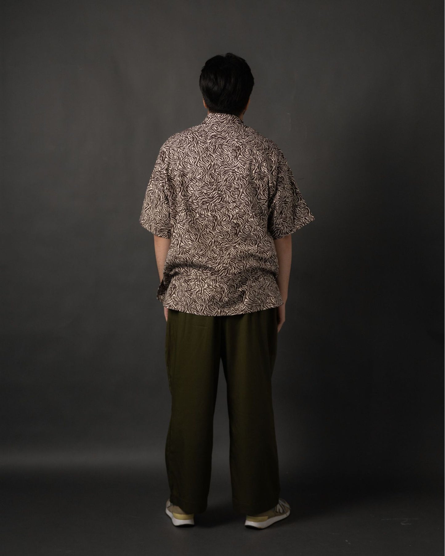 NAKANO SHIRT PATTERN BROWN WHITE TNOI