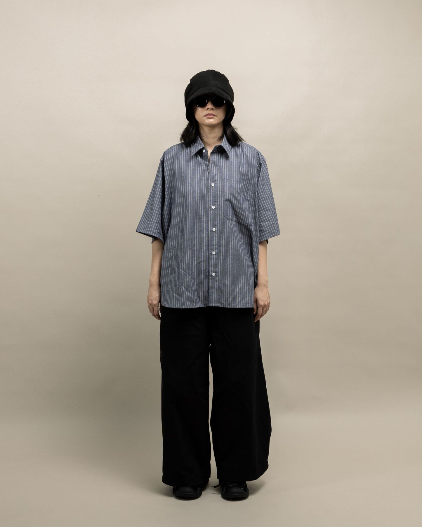 NAKANO SHIRT STRIPES GRAY