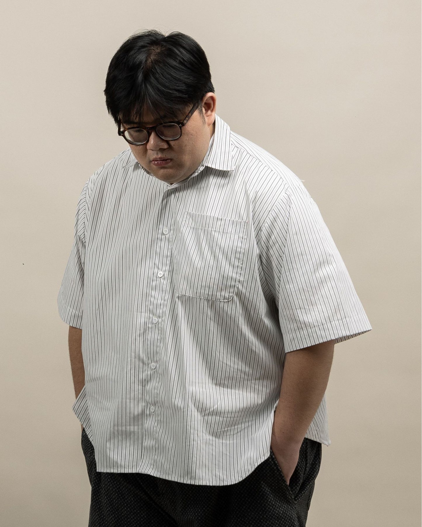 NAKANO SHIRT STRIPES WHITE
