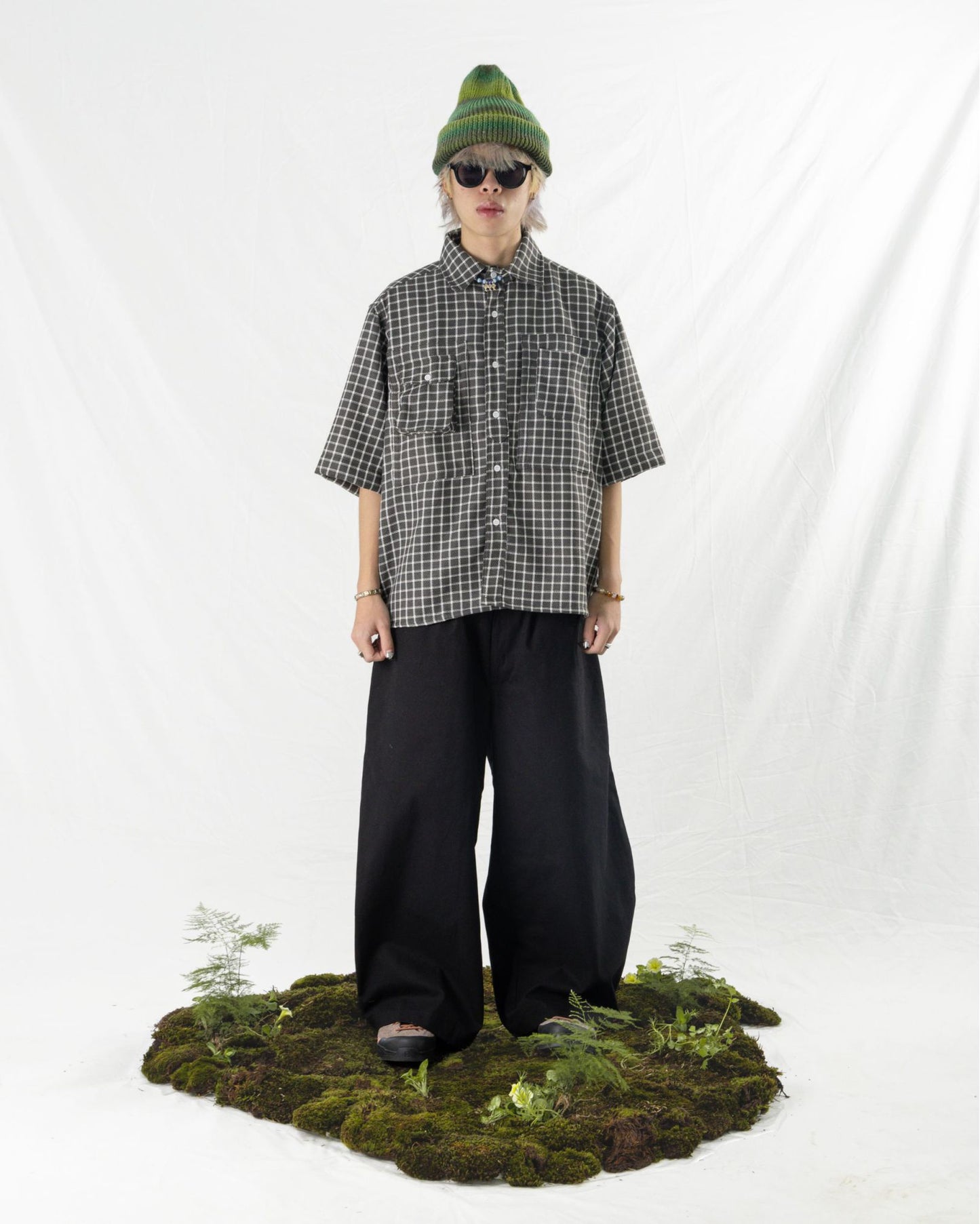 NOMIZU SHIRT CHECKERED GRAY