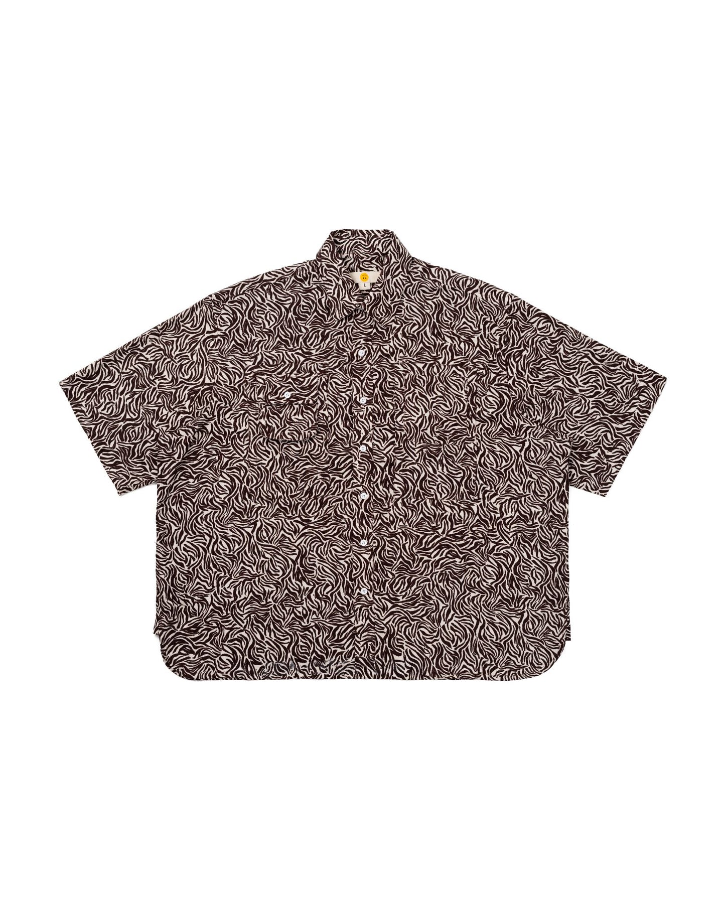 NOMIZU SHIRT PATTERN BROWN WHITE TNOI