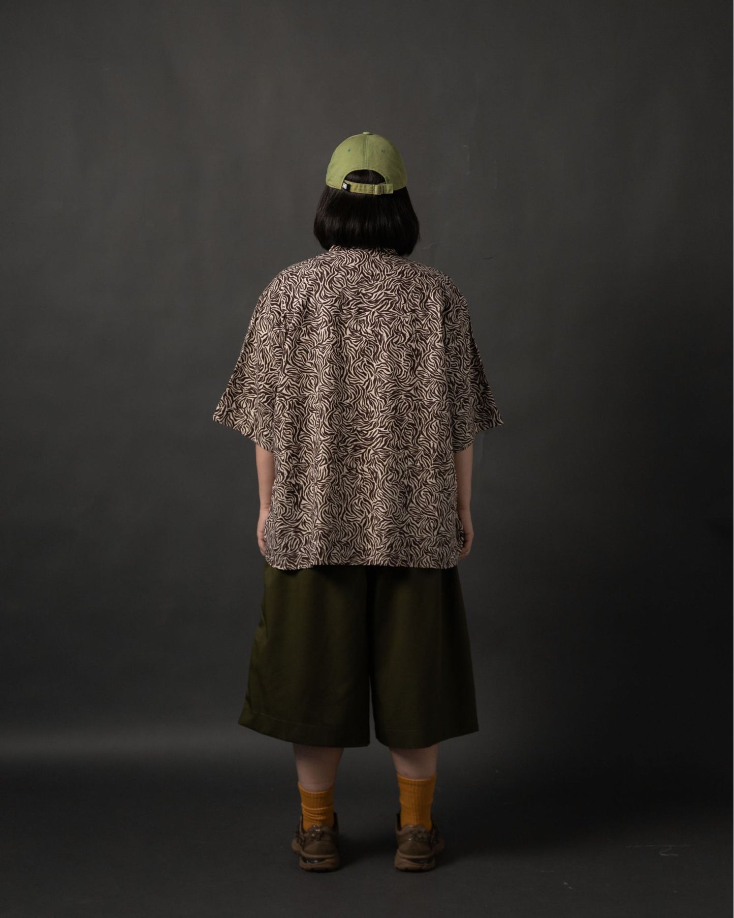 NOMIZU SHIRT PATTERN BROWN WHITE TNOI