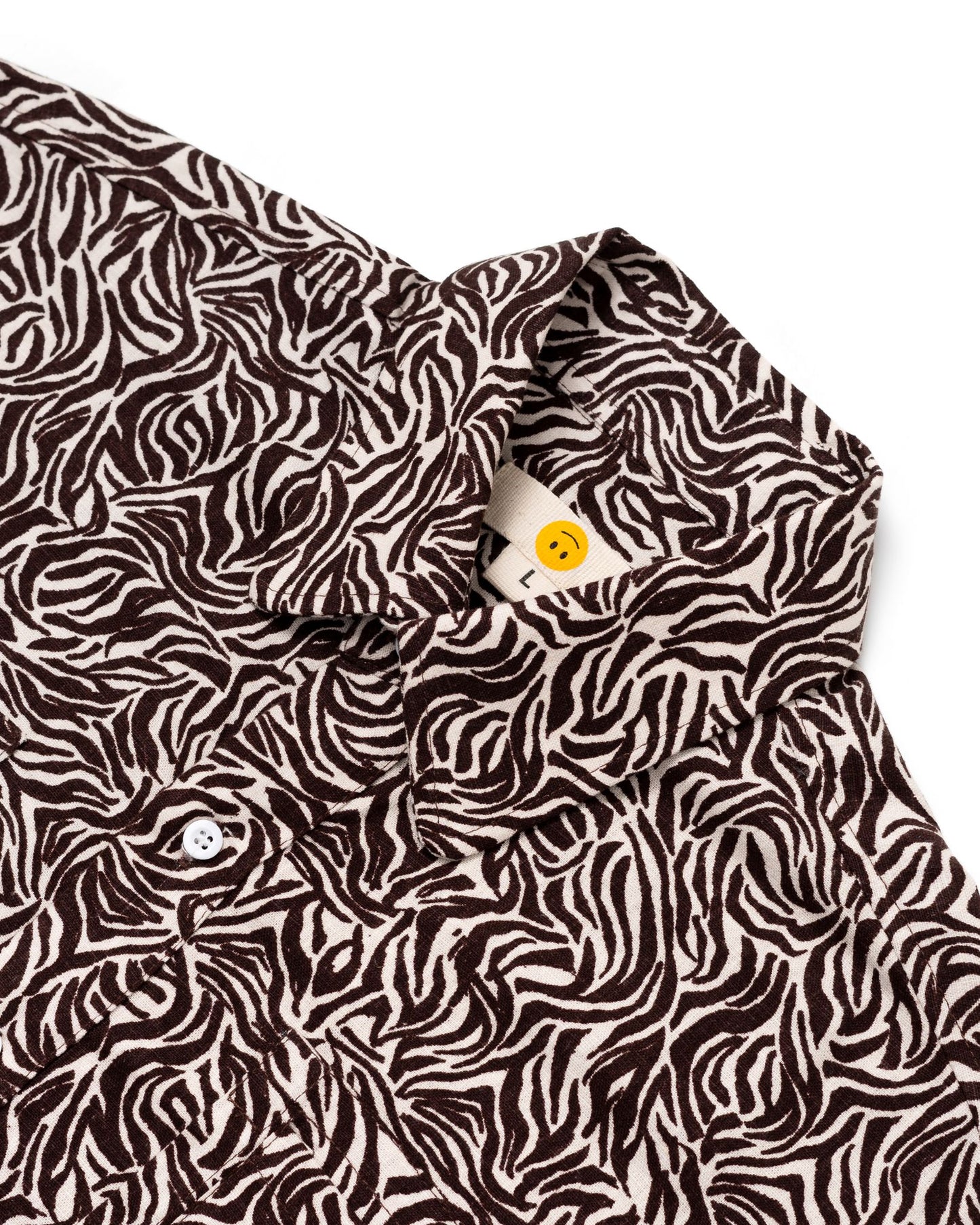 NOMIZU SHIRT PATTERN BROWN WHITE TNOI