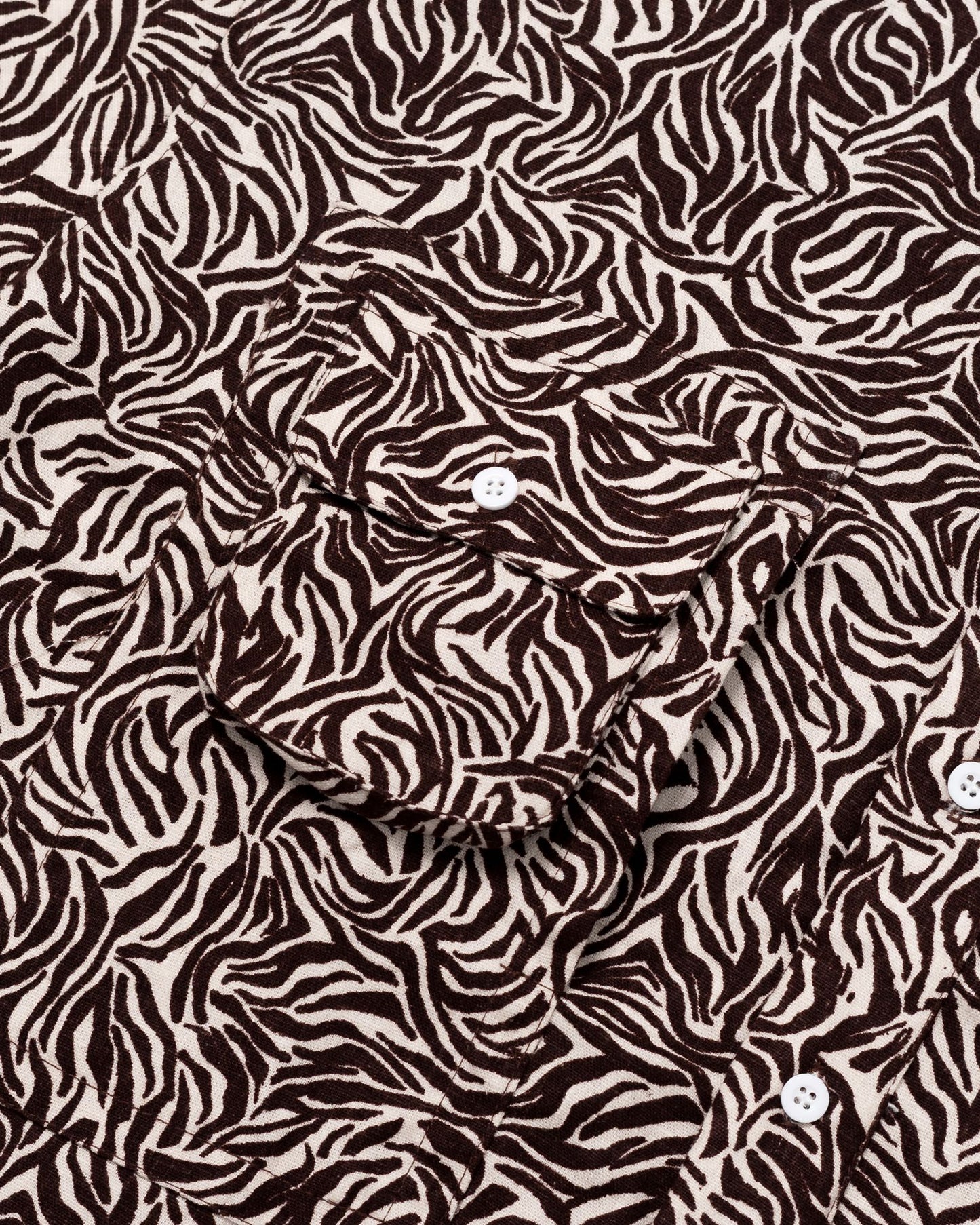NOMIZU SHIRT PATTERN BROWN WHITE TNOI