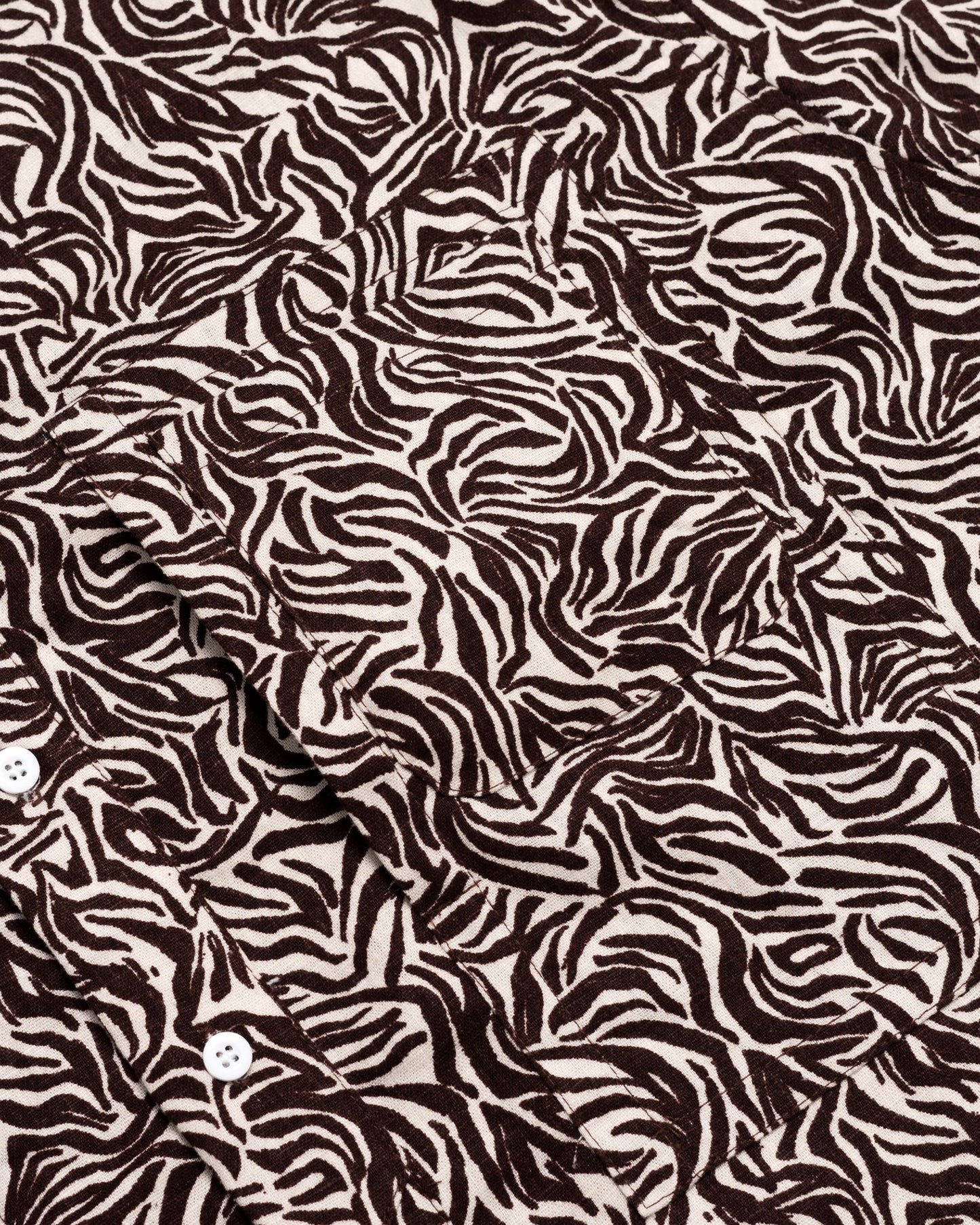 NOMIZU SHIRT PATTERN BROWN WHITE TNOI