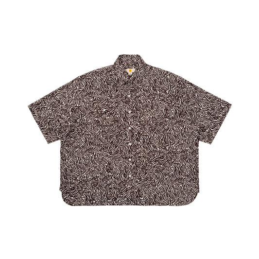 NOMIZU SHIRT PATTERN BROWN WHITE TNOI