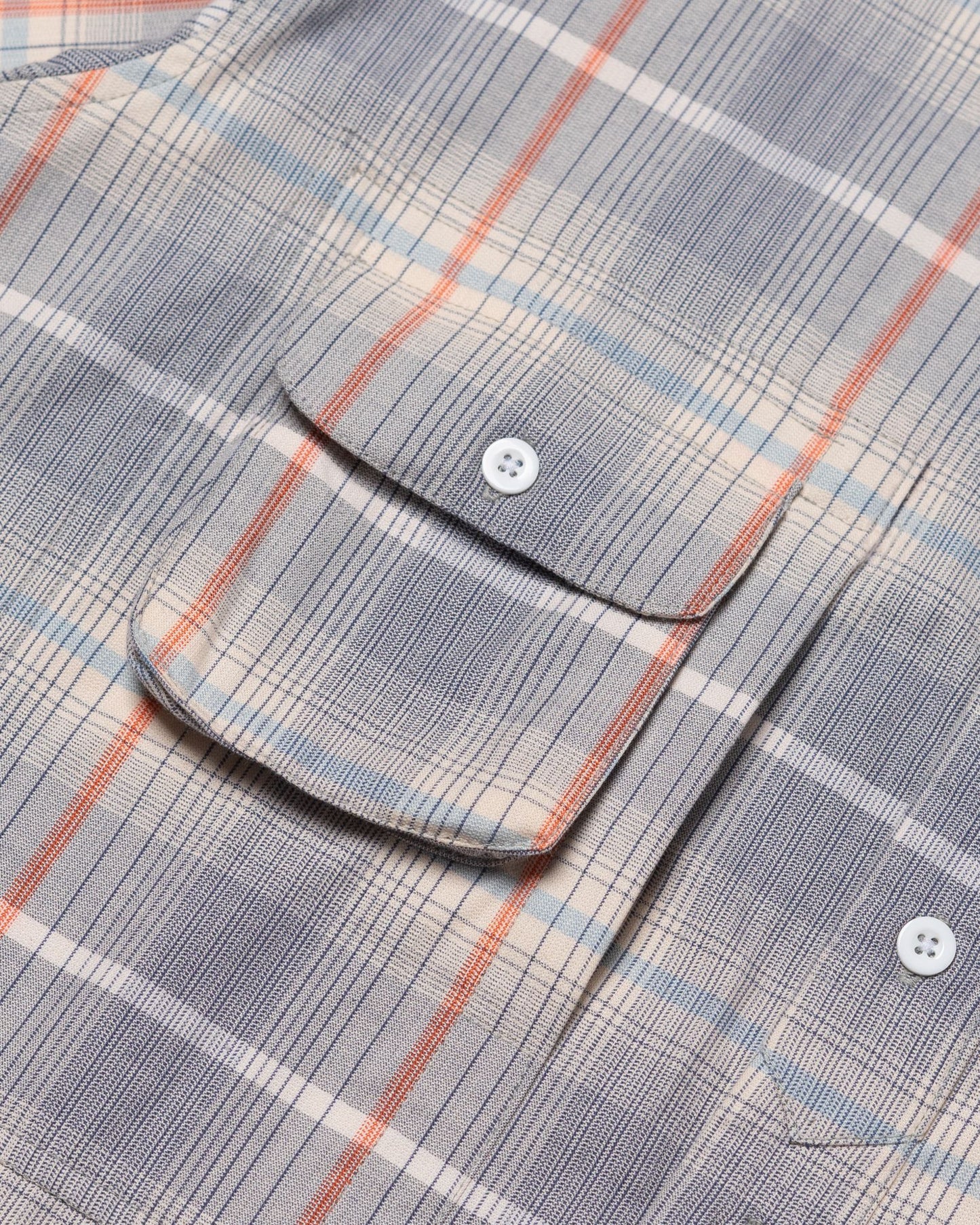 NOMIZU SHIRT PATTERN CREAM BLUE