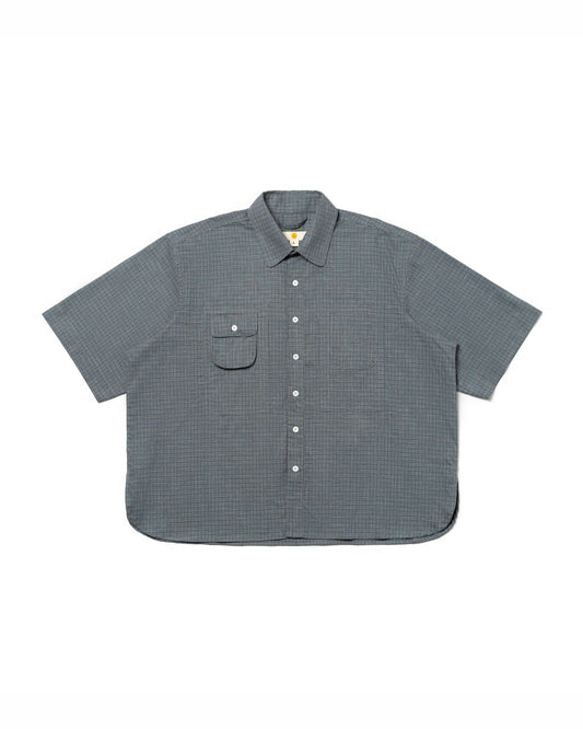 NOMIZU SHIRT PLAID GRAY‎ ‎ ‎