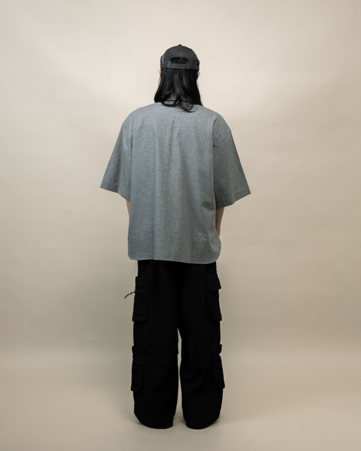 NOMIZU SHIRT PLAID GRAY‎ ‎ ‎