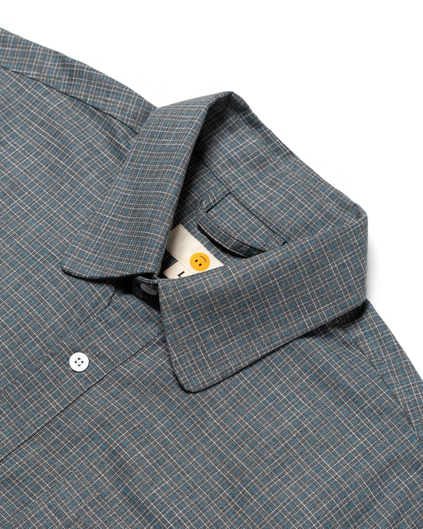 NOMIZU SHIRT PLAID GRAY‎ ‎ ‎