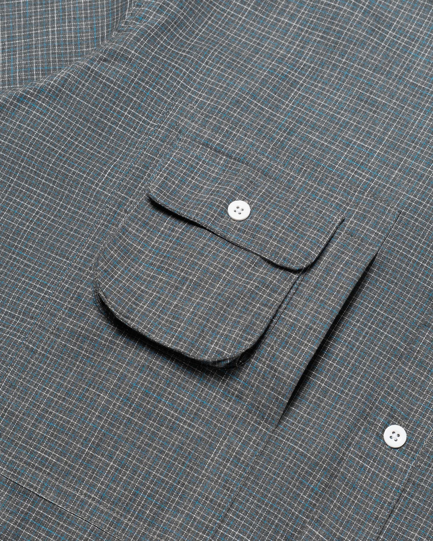 NOMIZU SHIRT PLAID GRAY‎ ‎ ‎