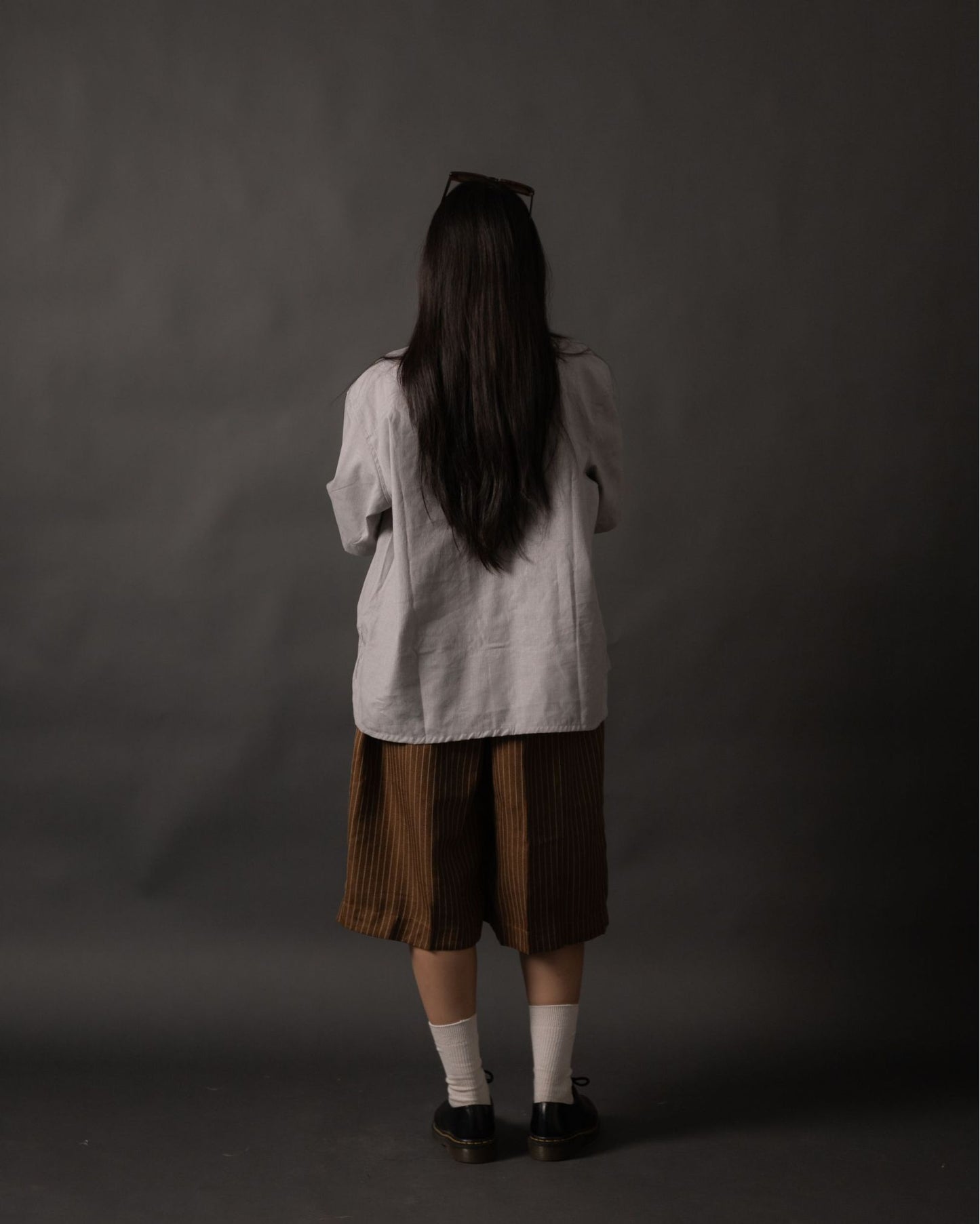 NOMIZU SHIRT STRIPES GRAY TNOI