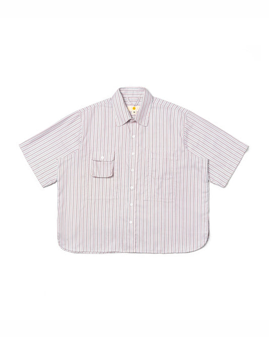NOMIZU SHIRT STRIPES WHITE